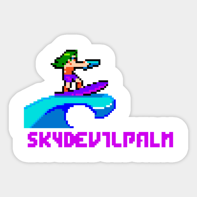 Surf Cop Sticker by Skydevilpalm